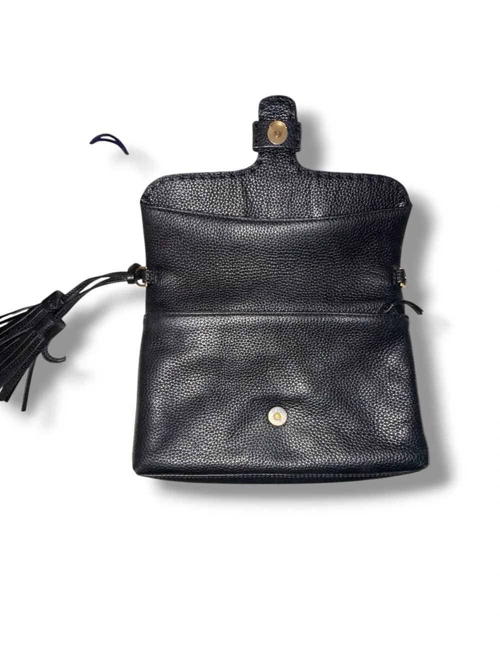 TORY BURCH McGraw Foldover Crossbody Bag - Black